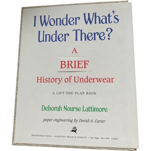 "I Wonder Whats Under There? A Brief History Of Underwear" Lift-The-Flap Book By - Picture 2 of 7